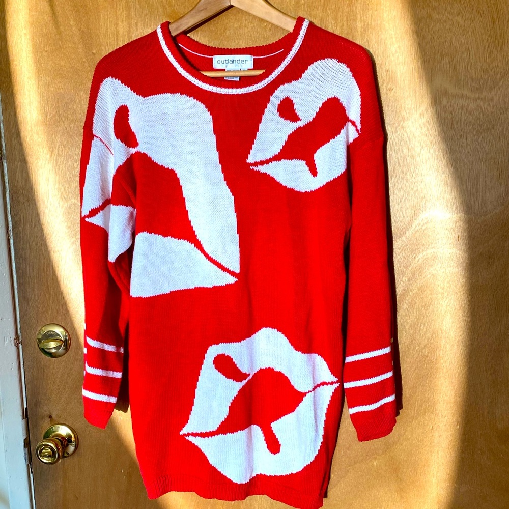 Vintage oversized lips sweater 💋
